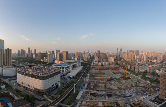 武汉国际广场空中俯瞰图图片素材免费下载