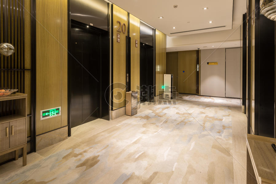 酒店电梯走廊图片素材免费下载