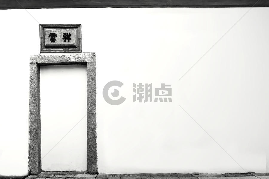 简约中国风假石门图片素材免费下载