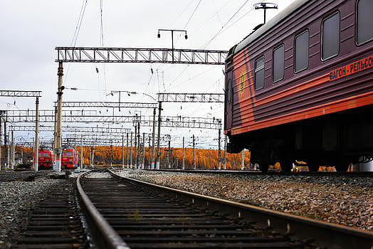 深秋的西伯利亚大铁路图片素材免费下载