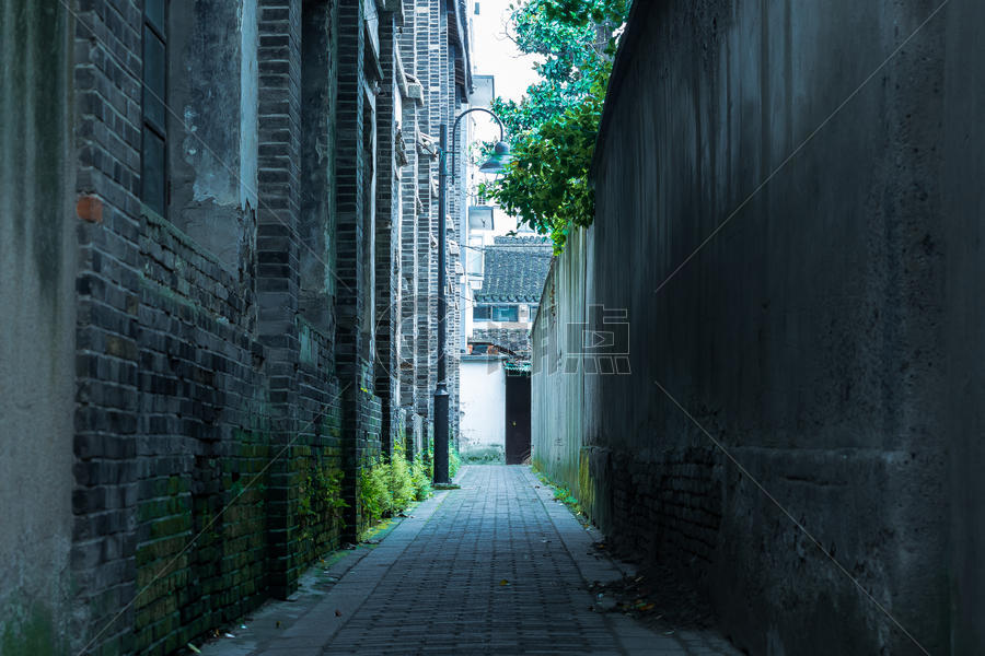 中国古典风格小巷背景图片素材免费下载