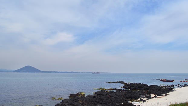 韩国济州岛牛岛海边自然风光图片素材免费下载