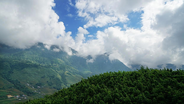 越南沙坝山地唯美自然风光图片素材免费下载