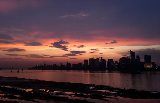 城市夕阳风景图片素材免费下载