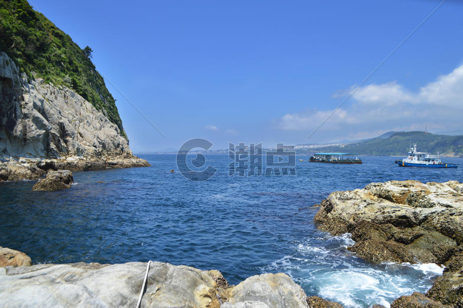 韩国济州岛大海海岛自然风光图片素材免费下载
