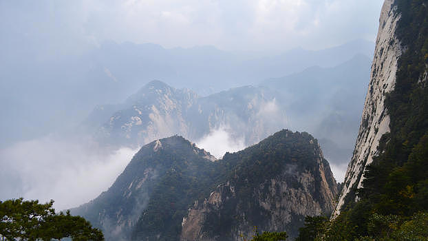 陕西西岳华山自然风光图片素材免费下载