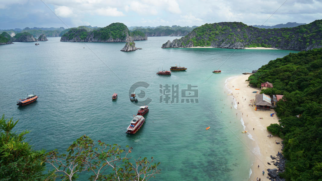 越南下龙湾航拍俯视风景图片素材免费下载