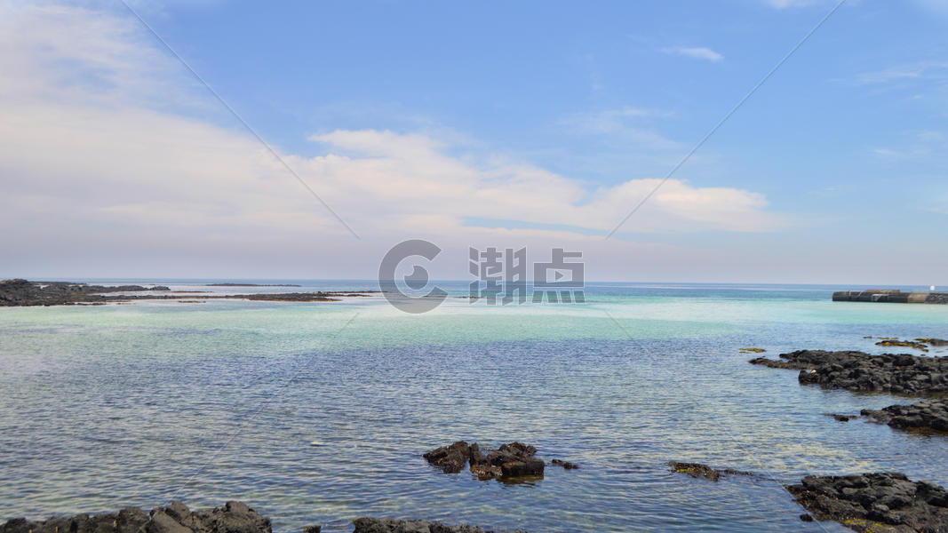 韩国济州岛牛岛海边大海图片素材免费下载