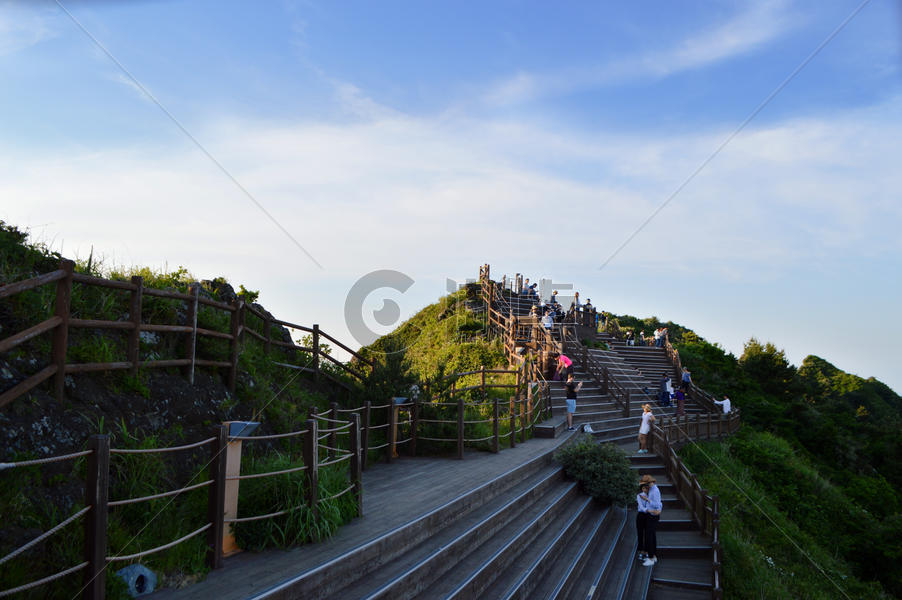 韩国济州岛城山日出峰观景台图片素材免费下载