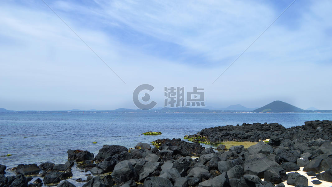 韩国济州岛牛岛海边大海唯美风景照图片素材免费下载