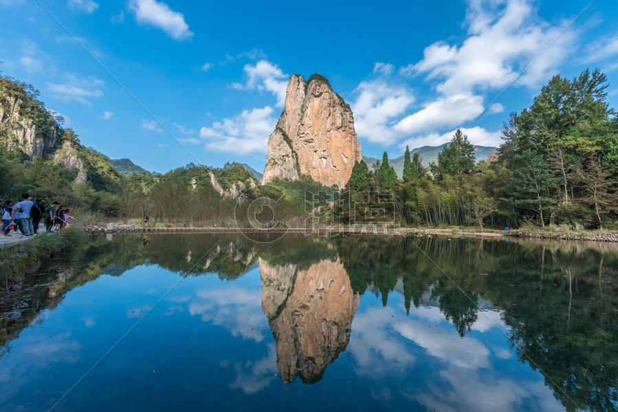 温州石桅岩完美倒影图片素材免费下载