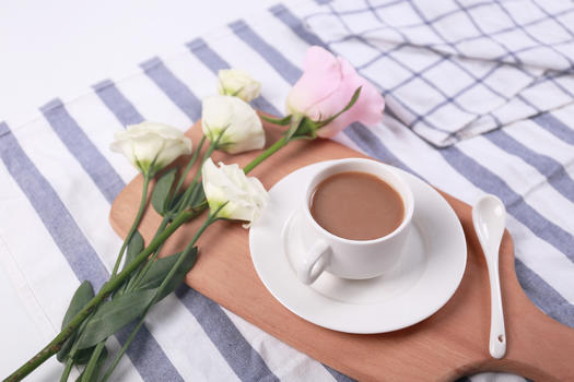 下午茶咖啡鲜花图片素材免费下载