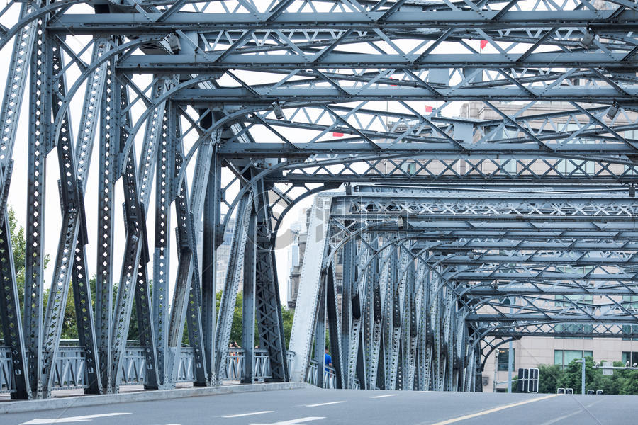 上海著名景点外白渡桥图片素材免费下载