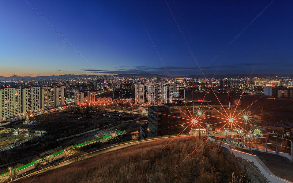 城市夜景天际线图片素材免费下载