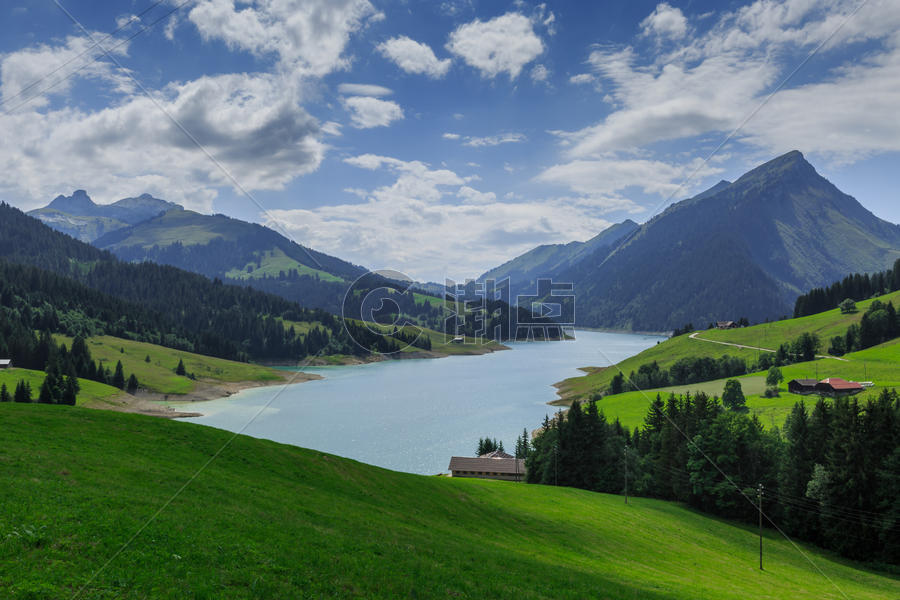 瑞士旅游 欧洲瑞士湖光山色图片素材免费下载