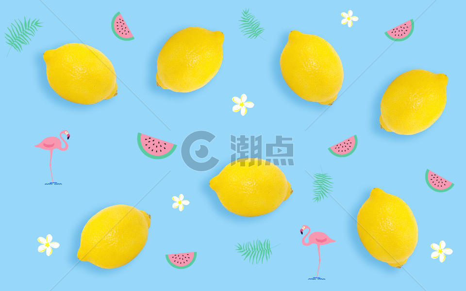 柠檬清新背景图片素材免费下载