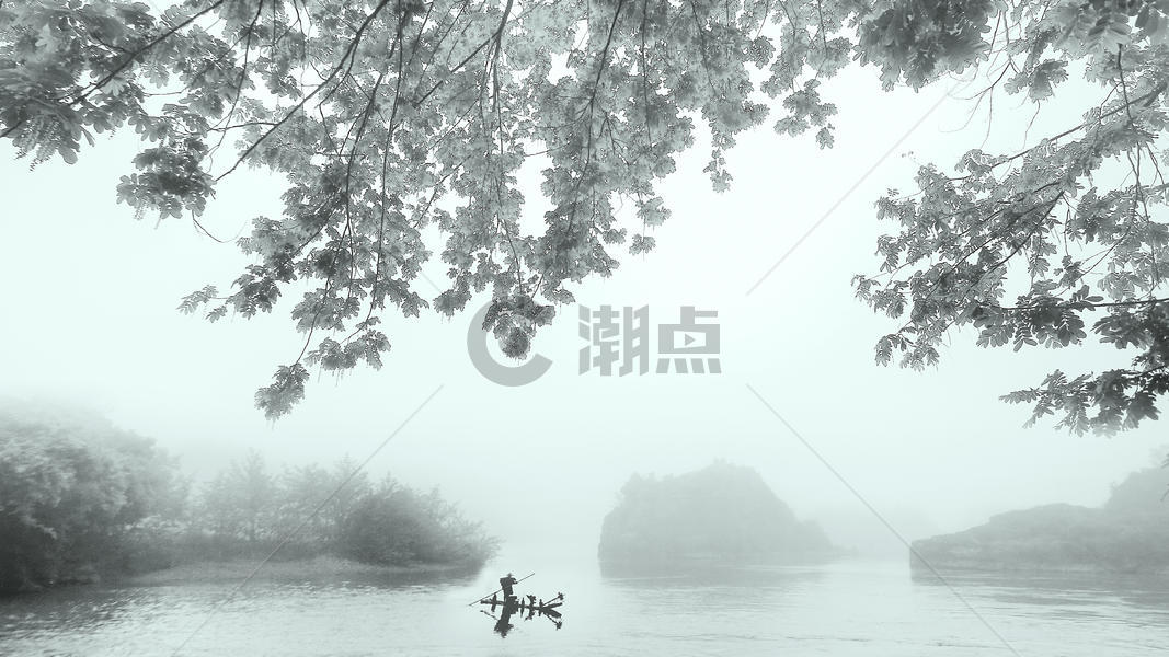 充满中国风的小东江雾气图片素材免费下载