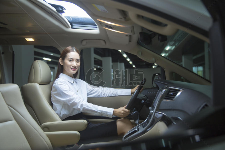 开车在车内的商务女性图片素材免费下载