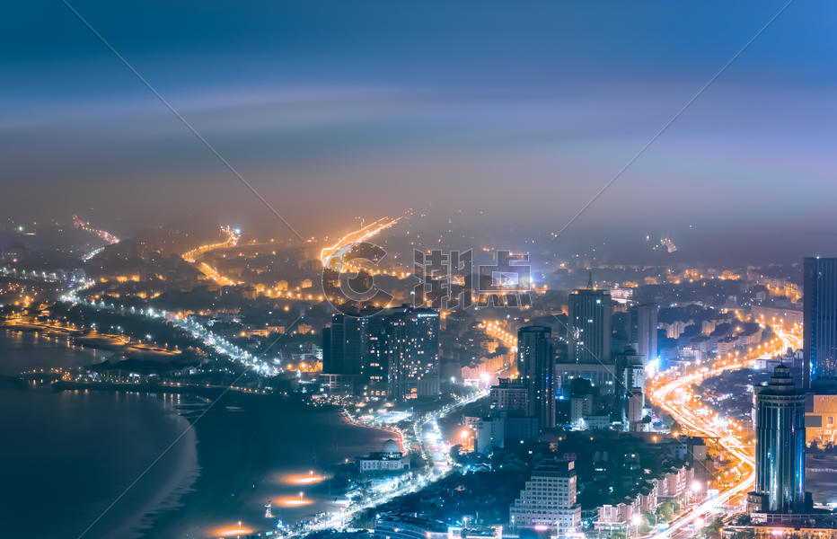 平流雾下的城市图片素材免费下载