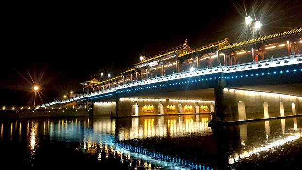 苏州平门桥夜景图片素材免费下载