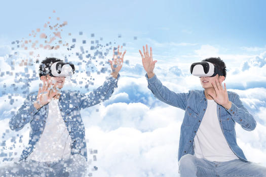 天空VR碎片人体验图片素材免费下载