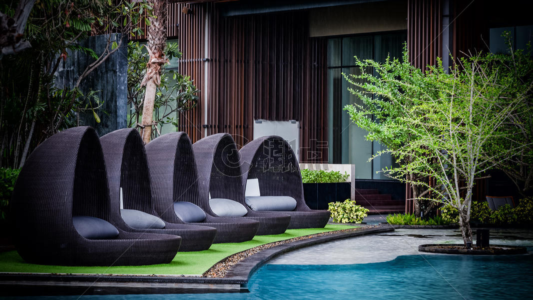 泰国希尔顿酒店泳池图片素材免费下载