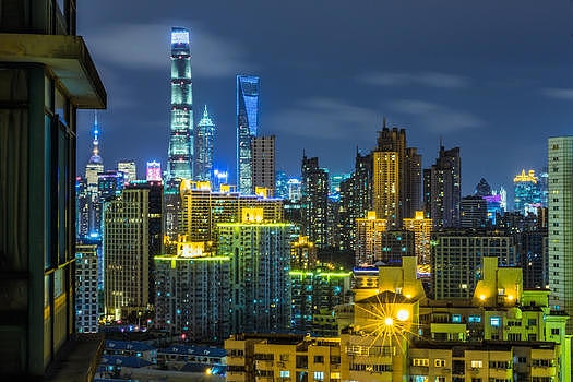上海浦东新区夜景图片素材免费下载
