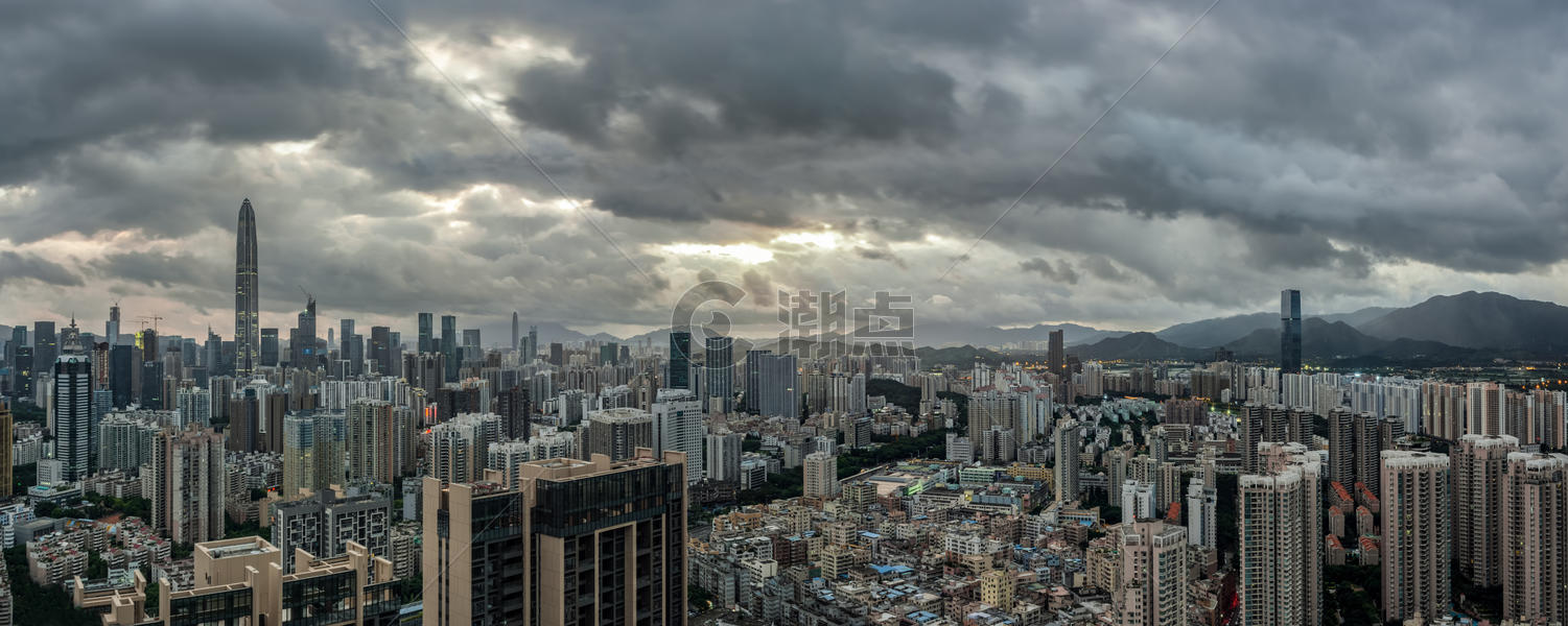 深圳城市全景图图片素材免费下载