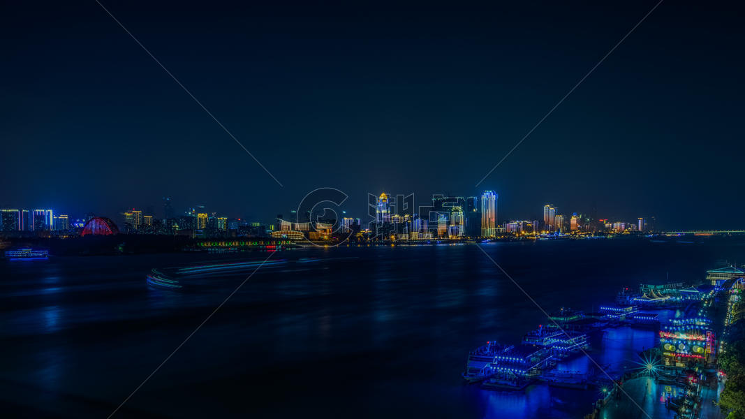 武汉两江四岸夜景图片素材免费下载