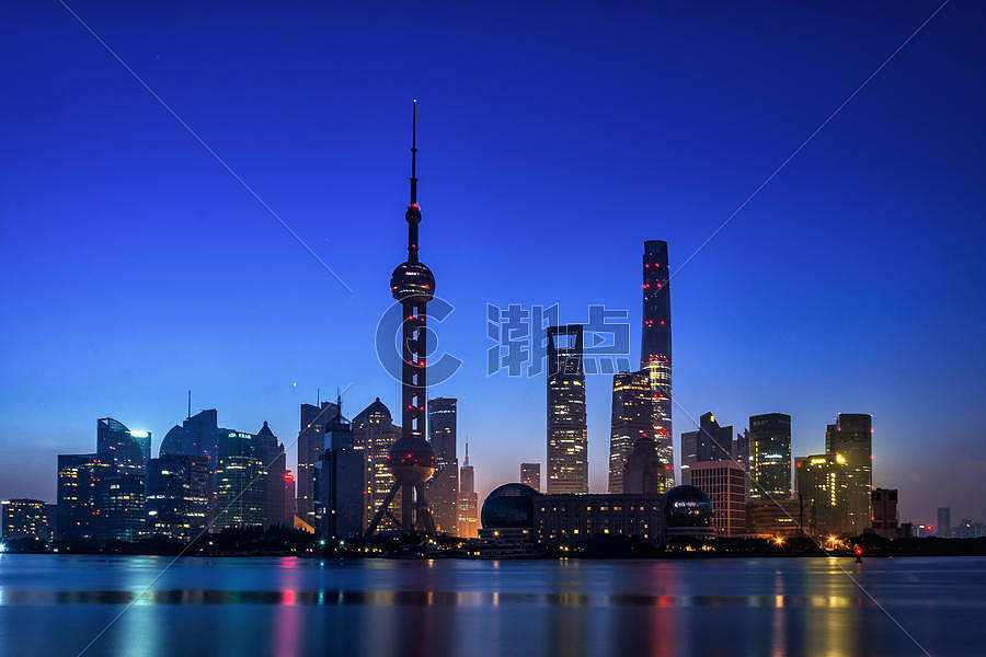上海东方明珠城市黎明图片素材免费下载