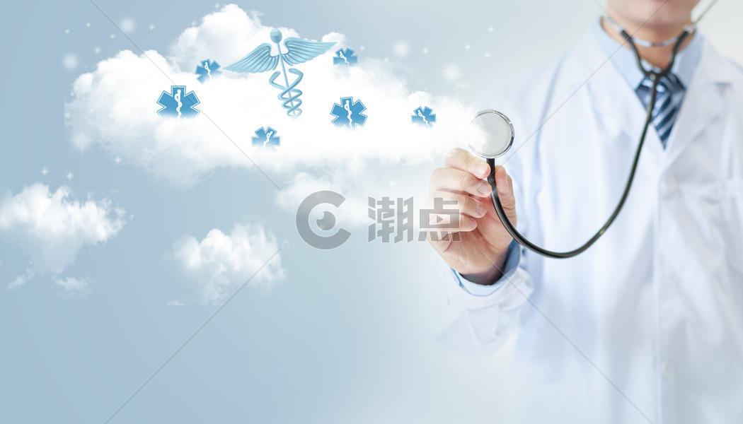创意云朵医疗科技图片素材免费下载