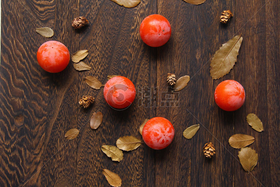 秋日温暖柿子图片素材免费下载