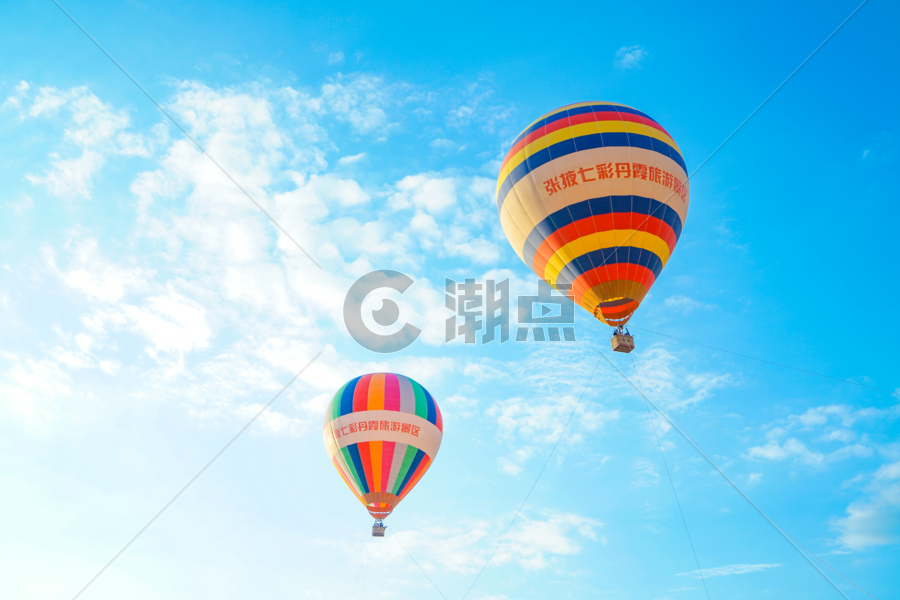 张掖七彩丹霞热气球图片素材免费下载