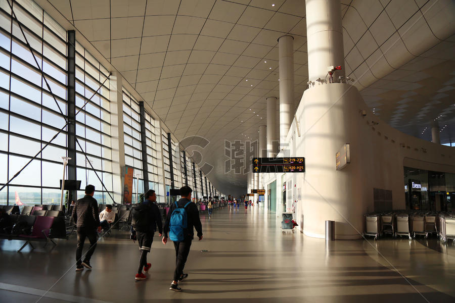 郑州国际机场内部照片图片素材免费下载