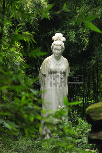 成都锦江河畔以唐代女诗人薛涛而建的望江公园图片素材免费下载