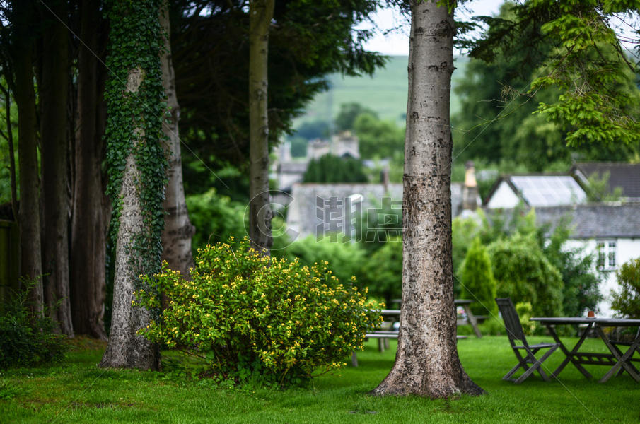 英格兰乡村酒店户外花园休闲图片素材免费下载