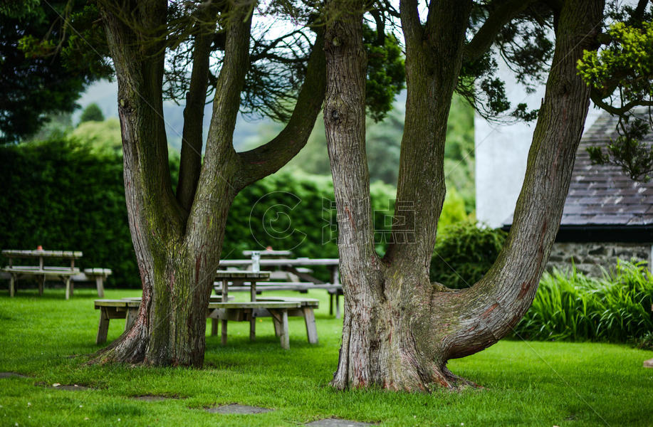 英格兰乡村酒店户外花园休闲图片素材免费下载