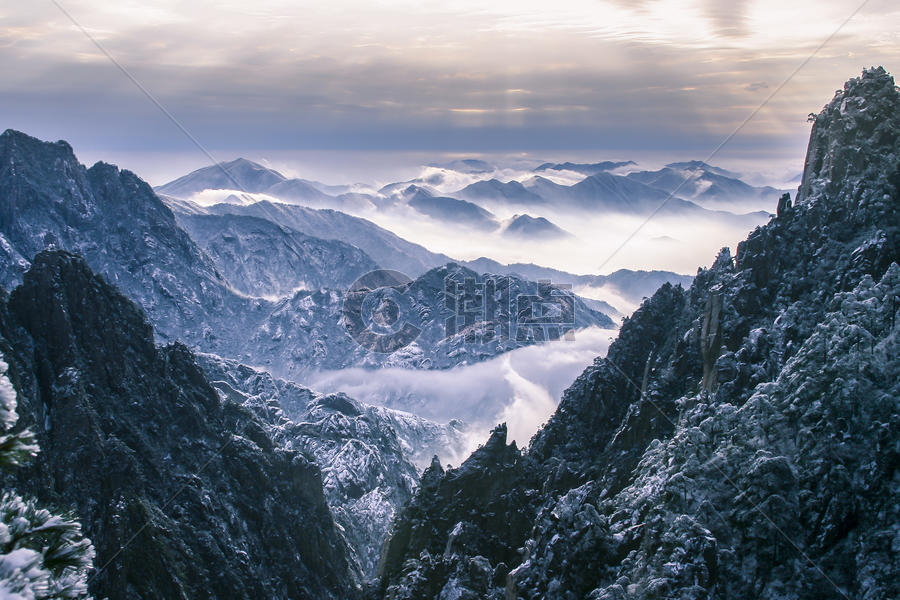 黄山冬季风光图片素材免费下载