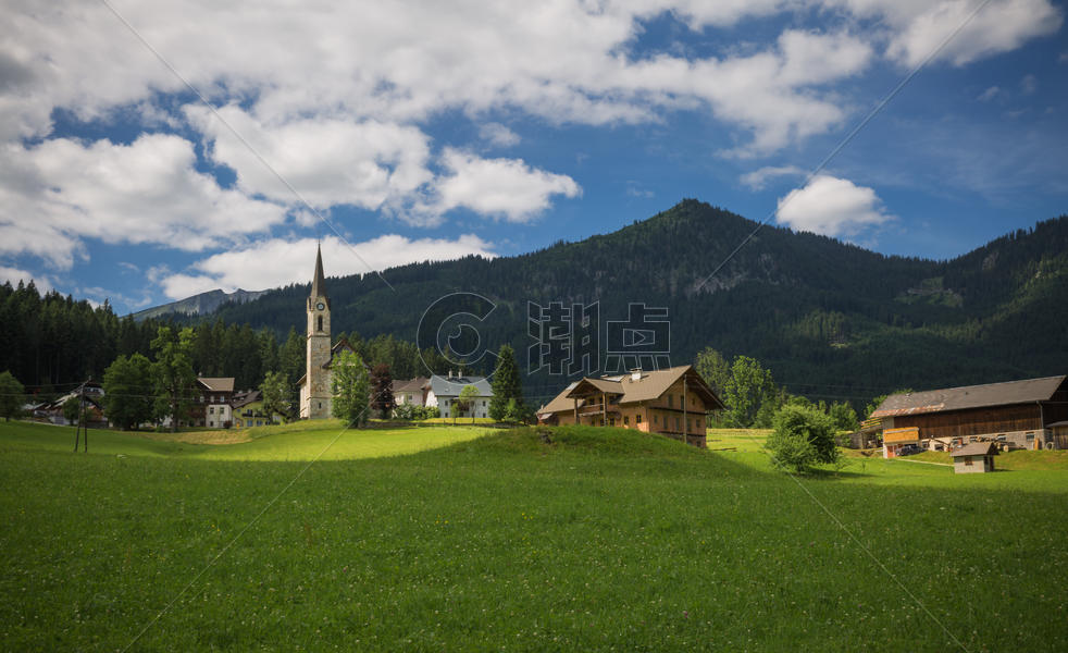奥地利山区乡村田园风光图片素材免费下载