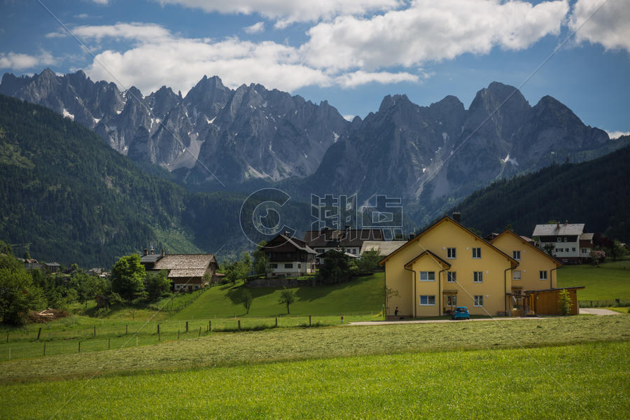 奥地利山区乡村田园风光图片素材免费下载