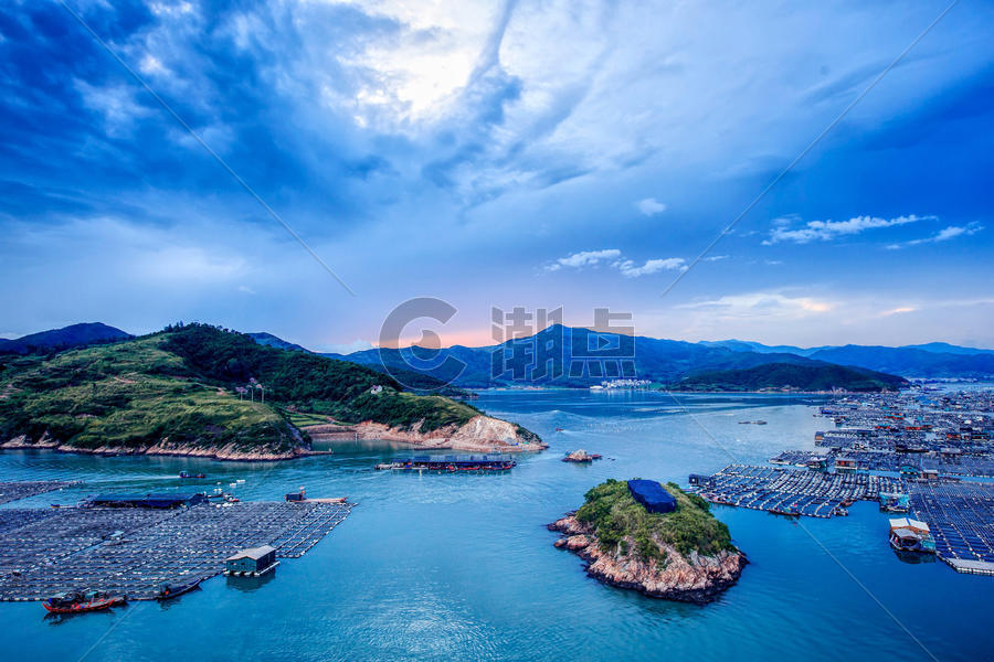 霞浦海上渔排风光图片素材免费下载