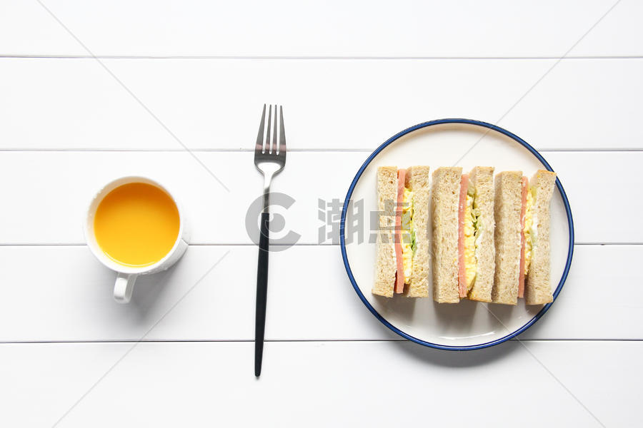 美味营养早餐三明治图片素材免费下载