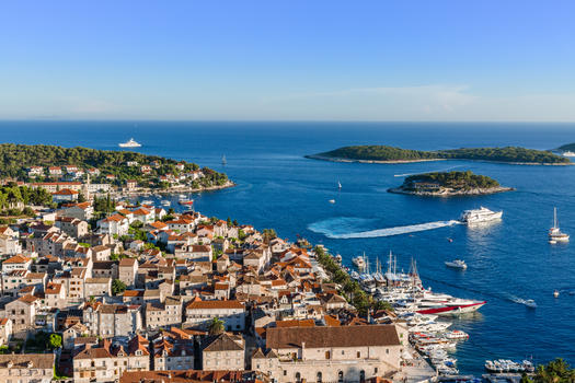 欧洲克罗地亚著名海岛旅游风光图片素材免费下载