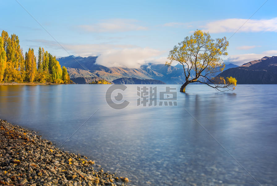 新西兰瓦纳卡湖风光图片素材免费下载