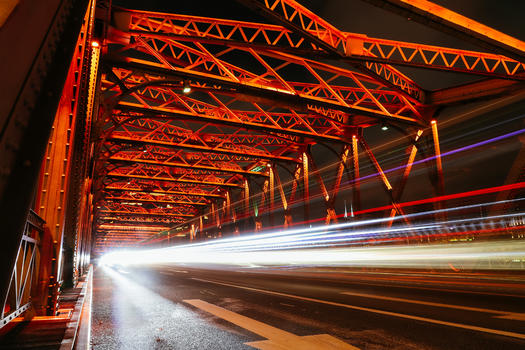 上海外白渡桥城市夜景图片素材免费下载