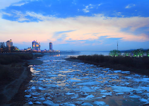 黑河冬景图片素材免费下载