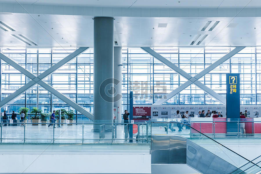上海机场公共空间图片素材免费下载