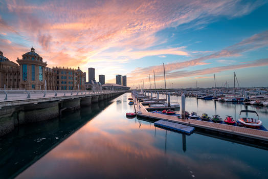 游艇码头城市建筑图片素材免费下载