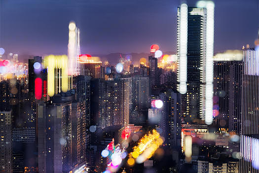 夜色朦胧的重庆城市风景图片素材免费下载