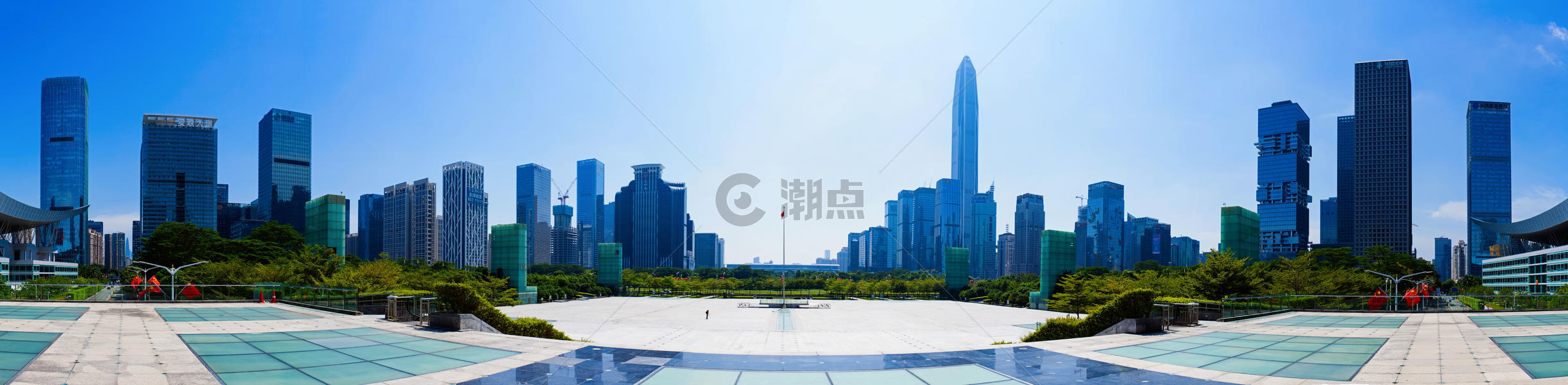 深圳市民中心广场全景图片素材免费下载